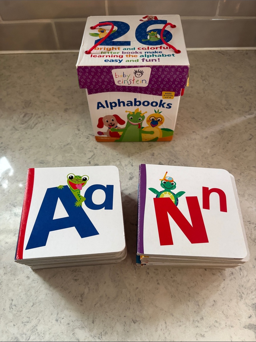 Baby Einstein Alphabooks Complete Book Box Set of 26 Alphabet Ages 18 Mo+ 2005
